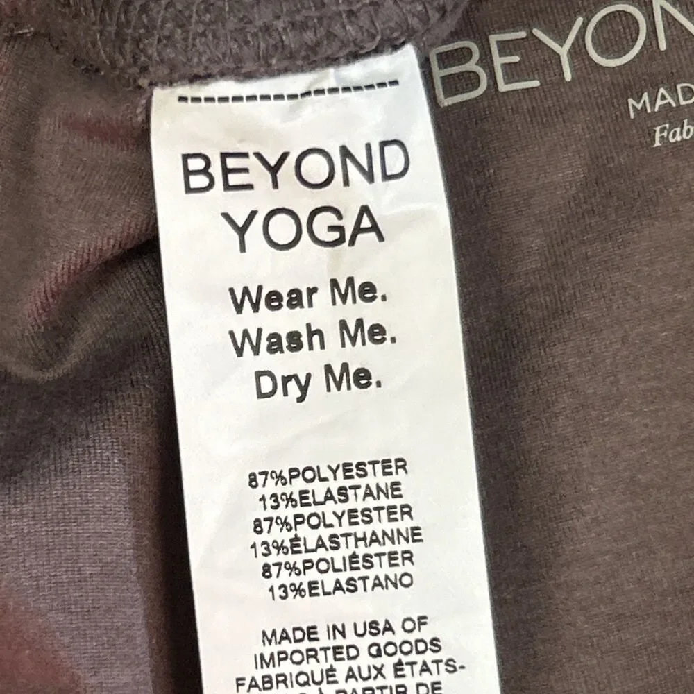 Beyond Yoga Joggers Womens Medium Pants Brown Pockets Stretch Soft Lounge USA